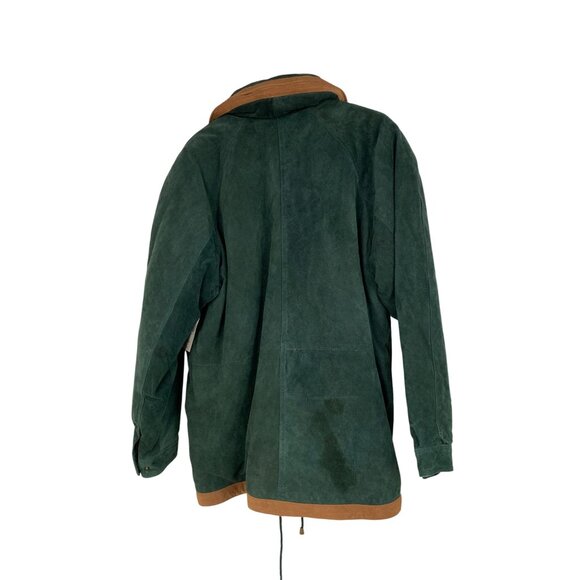 Rare VTG 90s NWT Mens Green Suede Insulated Coat M Zeidler RY10370 $250 - Picture 6 of 10